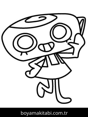 Dandy’s World boyama sayfası – sevimli karakter, sanatsal çalışma