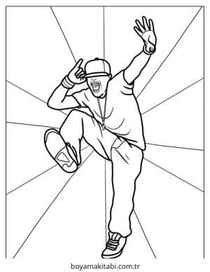 Dans boyama sayfası – yaratıcılığı geliştirir, keyifli zaman