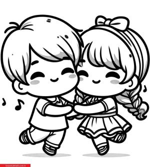 Dans boyama sayfası, coloring page, ,