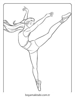 Dans boyama sayfası – yaratıcılığı geliştirir, keyifli zaman