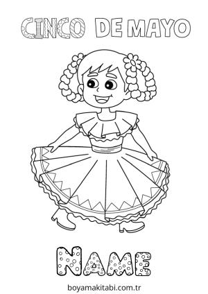 Dans boyama sayfası – evde etkinlik, ücretsiz yazdır