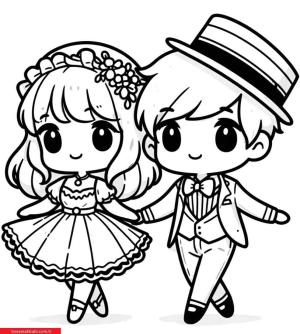 Dans boyama sayfası, coloring page, ,