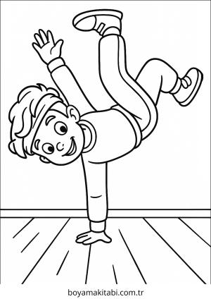 Dans boyama sayfası – yaratıcılığı geliştirir, keyifli zaman