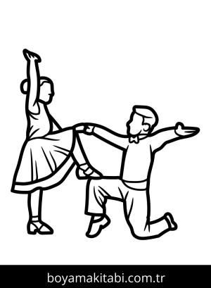 Dans boyama sayfası,  coloring page, , Dancing Printable