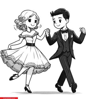Dans boyama sayfası, coloring page, ,