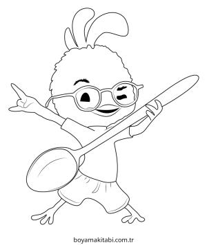 Dans boyama sayfası – sevimli karakter, sanatsal çalışma