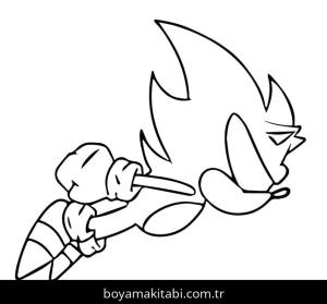 Dark Sonic boyama sayfası – çocuk aktivitesi, PDF indir