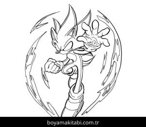 Dark Sonic boyama sayfası – yaratıcılık, eğlenceli etkinlik