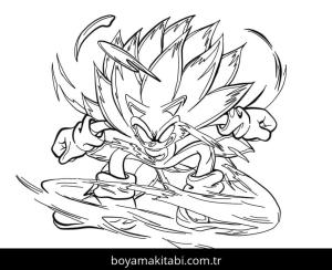 Dark Sonic boyama sayfası – ücretsiz yazdır, boyama etkinliği