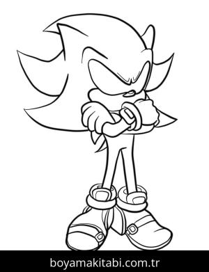 Dark Sonic boyama sayfası – sanatsal çalışma, çocuklar için