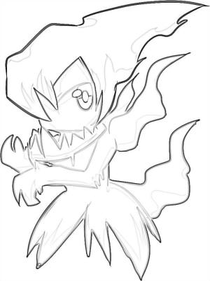 Darkrai boyama sayfası,  coloring page, Chibi Darkrai, 