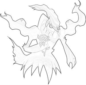 Darkrai boyama sayfası,  coloring page, Rosa ile Darkrai, 