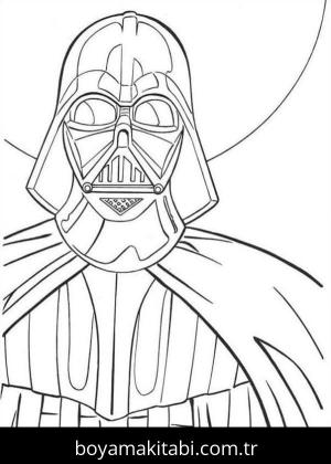 Darth Vader boyama sayfası – çocuk aktivitesi, PDF indir