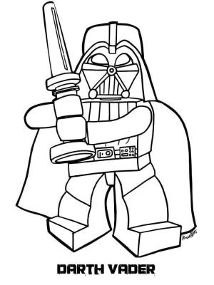 Darth Vader boyama sayfası,  coloring page, Lego Darth Vader Ücretsiz, 