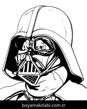 Darth Vader boyama sayfası – kolay boyama, eğitici aktivite