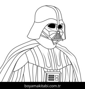 Darth Vader boyama sayfası – çocuklar için, çizgi film temalı