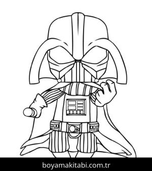 Darth Vader boyama sayfası – sanatsal çalışma, çocuklar için