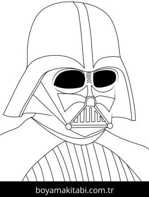 Darth Vader boyama sayfası – eğlenceli etkinlik, el becerilerini geliştirir