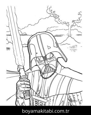 Darth Vader boyama sayfası – boyama etkinliği, çocuk aktivitesi