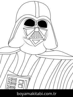 Darth Vader boyama sayfası – PDF indir, sevimli karakter