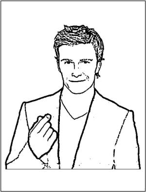 David Beckham boyama sayfası,  coloring page, Büyük David Beckham, 