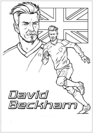 David Beckham boyama sayfası,  coloring page, David Beckham Koşu, 