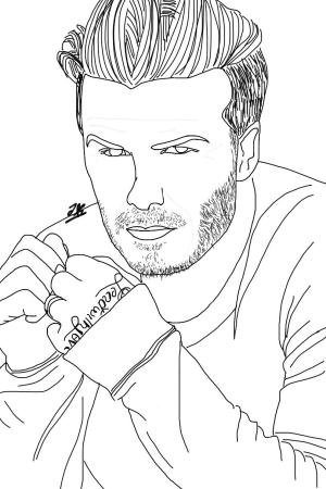 David Beckham boyama sayfası,  coloring page, Yakışıklı David Beckham, 