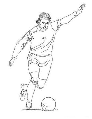 David Beckham boyama sayfası,  coloring page, David Beckham Futbol Oynarken, 