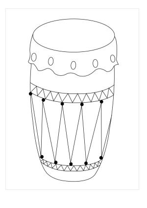 Davul boyama sayfası,  coloring page, Afrika’da Davul, 