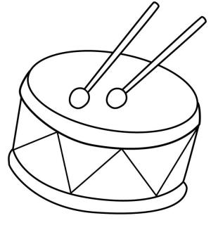 Davul boyama sayfası,  coloring page, Temel Davul, 