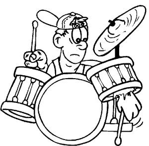 Davul boyama sayfası,  coloring page, Davul Çalan Davulcu, 