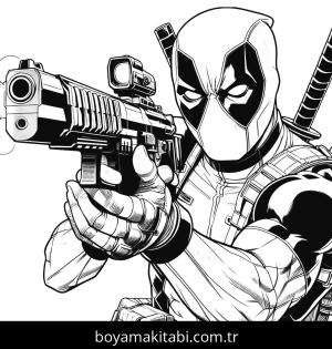 Deadpool boyama sayfası,  coloring page, , 