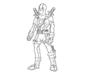Deadpool boyama sayfası, coloring page, Deadpool – Sayfa 9,