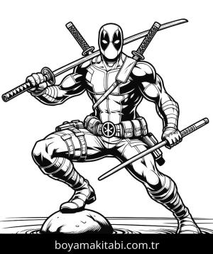 Deadpool boyama sayfası,  coloring page, , 
