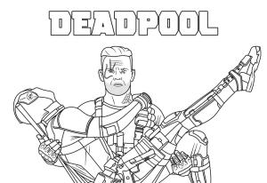 Deadpool boyama sayfası, coloring page, Çizim Cable ve Deadpool,