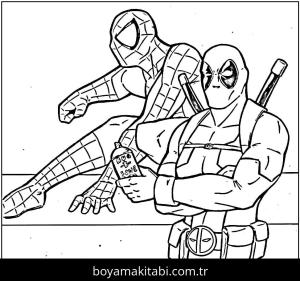 Deadpool boyama sayfası – yaratıcılık, eğlenceli etkinlik