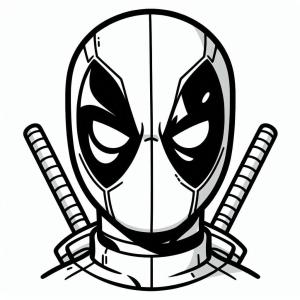 Deadpool boyama sayfası, coloring page, Deadpool’u kolay çiz,
