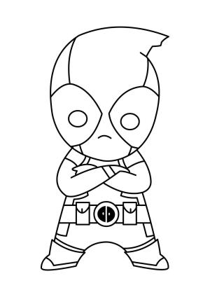 Deadpool boyama sayfası,  coloring page, Deadpool Bebek, 