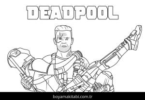 Deadpool boyama sayfası – okul öncesi, evde etkinlik