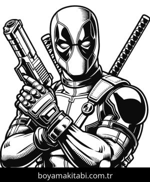 Deadpool boyama sayfası,  coloring page, , 