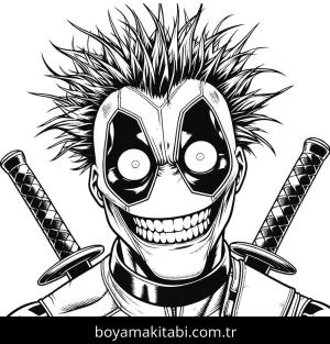 Deadpool boyama sayfası,  coloring page, , 