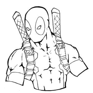 Deadpool boyama sayfası, coloring page, Deadpool – Sayfa 1,