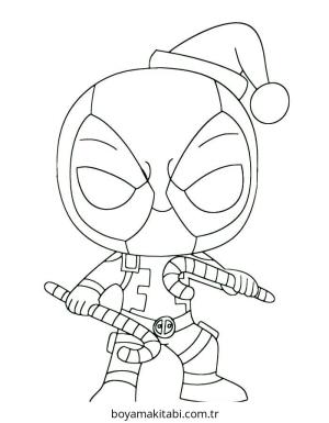 Deadpool boyama sayfası – okul öncesi, evde etkinlik