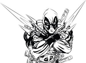 Deadpool boyama sayfası, coloring page, Deadpool çizimi ücretsiz,