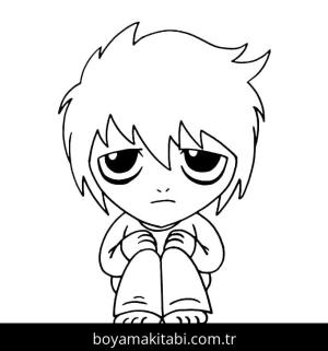 Death Note boyama sayfası – yaratıcılık, eğlenceli etkinlik