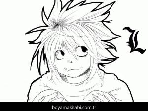 Death Note boyama sayfası – okul öncesi, evde etkinlik