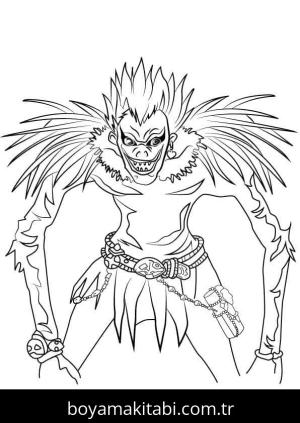Death Note boyama sayfası – çocuk aktivitesi, PDF indir