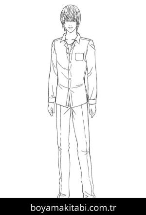 Death Note boyama sayfası – renkli çizimler, okul öncesi