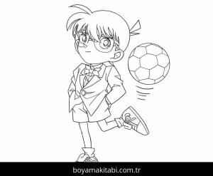 Dedektif Conan boyama sayfası – PDF indir, sevimli karakter