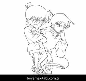 Dedektif Conan boyama sayfası – yaratıcılığı geliştirir, keyifli zaman